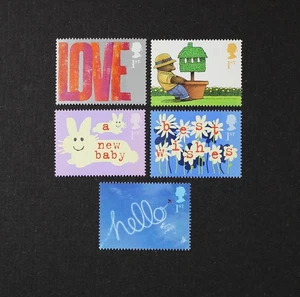 GR BRITAIN 2002 Greetings, complete set of 5 stamps Mint NH - Picture 1 of 1