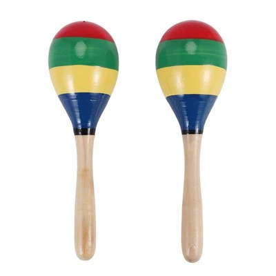 Maracas Hand Percussion Rasseln, Holz Rumba Shaker Musikinstrument für4335 - Bild 1 von 4