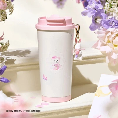 Nuevo 2025 China Starbucks Garden Dance 16oz Doble Bebida SS Vaso Con Dije Foto 1 de 4