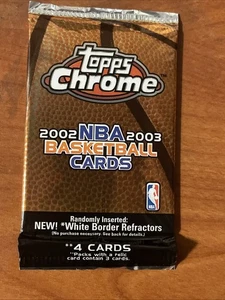 Jordan Ref? Kobe Auto? Ming? White Boarder 2002-03 Topps Chrome NBA Pack INVEST - Picture 1 of 2