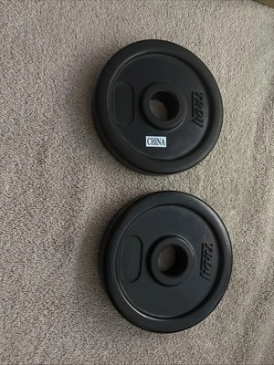 2 - Standard Troy Rubber Encased 2.5Lb Standard 1” Weights - Image 1 of 2