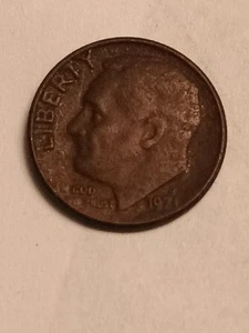 1971 Dime Error Coin The 1 On The Date Is Faint And Wrong Planchet - Picture 1 of 9