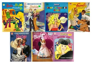 Lote de 7 libros recortados y para colorear Whitman/Barbie dorada de los años 70-90 sin usar - Imagen 1 de 18