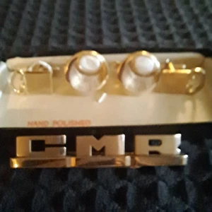Vintage SWANK Initialen Krawattenschließe, CMR, 2 Paar Manschettenknöpfe - Bild 1 von 4