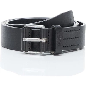 BOSS Genuine Leather Belt Men's - Black (Size 32)Stitched Luxury Dress Style NWT - Picture 1 of 4