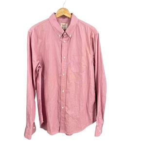 Band of Outsiders Pink Striped Long Sleeve Button Down Shirt Cotton Sz 3 / M NWT - Picture 1 of 7
