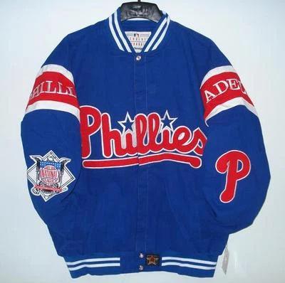 4XL Authentic MLB Philadelphia Phillies Cotton Twill Jacket New JH Design XXXXL  - Image 1 of 4