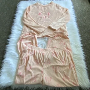 Minnie Mouse Pajamas Girls Size 12/14 Large Disney Pink Stretch 2 Piece - Picture 1 of 15