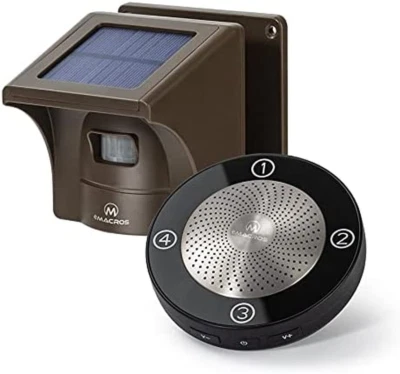 1/2 Mile Long Range Wireless Driveway Alarm Solar Motion Sensor Home Security - Image 1 of 3