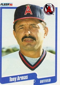 1990 Fleer Baseball Card #126 - Tony Armas - California Angels