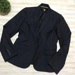J Crew Blazer Jacke Wolle dunkelblau Nadelstreifen Größe 6 Büro Business Karriere - Bild 1 von 3