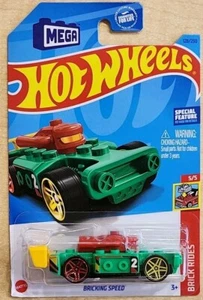 2023 Hot Wheels #128 Green BRICKING SPEED Brick Rides 5/5 LEGO/MEGA - Picture 1 of 7