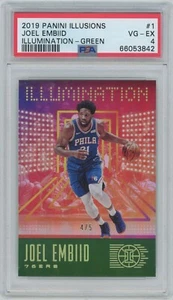 2019 Panini Illusions Joel Embiid Illumination-Green PSA 4 #4/5 - Picture 1 of 2