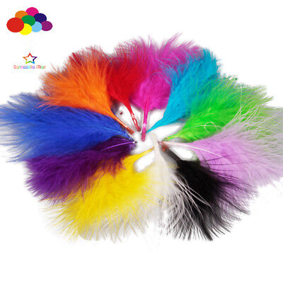100pcs/lot Colorful Dyed Fluffy Turkey Feathers For DIY Jewelry Party Ornaments • 2.67€
