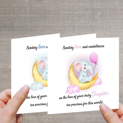 Tarjeta de simpatía Pérdida de bebé niño/niña. En memoria de. recuerdo, Foto 1 de 3