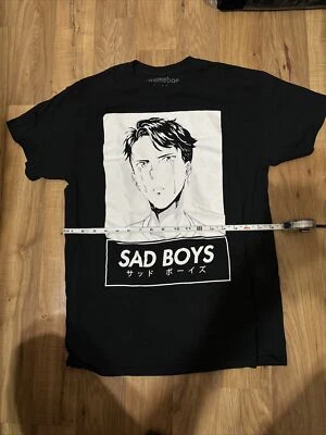 Camisa negra unisex mediana de anime Bae Sad para niños Foto 1 de 3