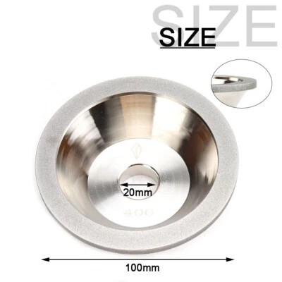 4inch Diamond Grinding Wheel Cup Carbide Metal Cutter Grinder 100-600 Grit Tool - Image 1 of 4