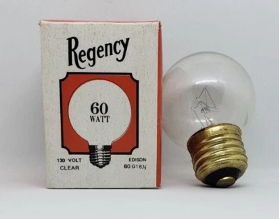 60G16-1/2 GLOBE CLEAR MED BASE REGENCY ***SHIPS FROM USA*** - Image 1 of 2