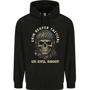 Grim Reaper Táctico Calavera Ejército Militar Hombre 80% Algodón con Capucha - Imagen 1 de 3