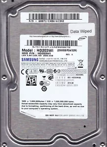 SAMSUNG HD203WI p/n: 60071-C48A-AI3H2 s/n: S1U 2TB AUG/2010 SATA 3.5" HDD 6910 - Picture 1 of 4