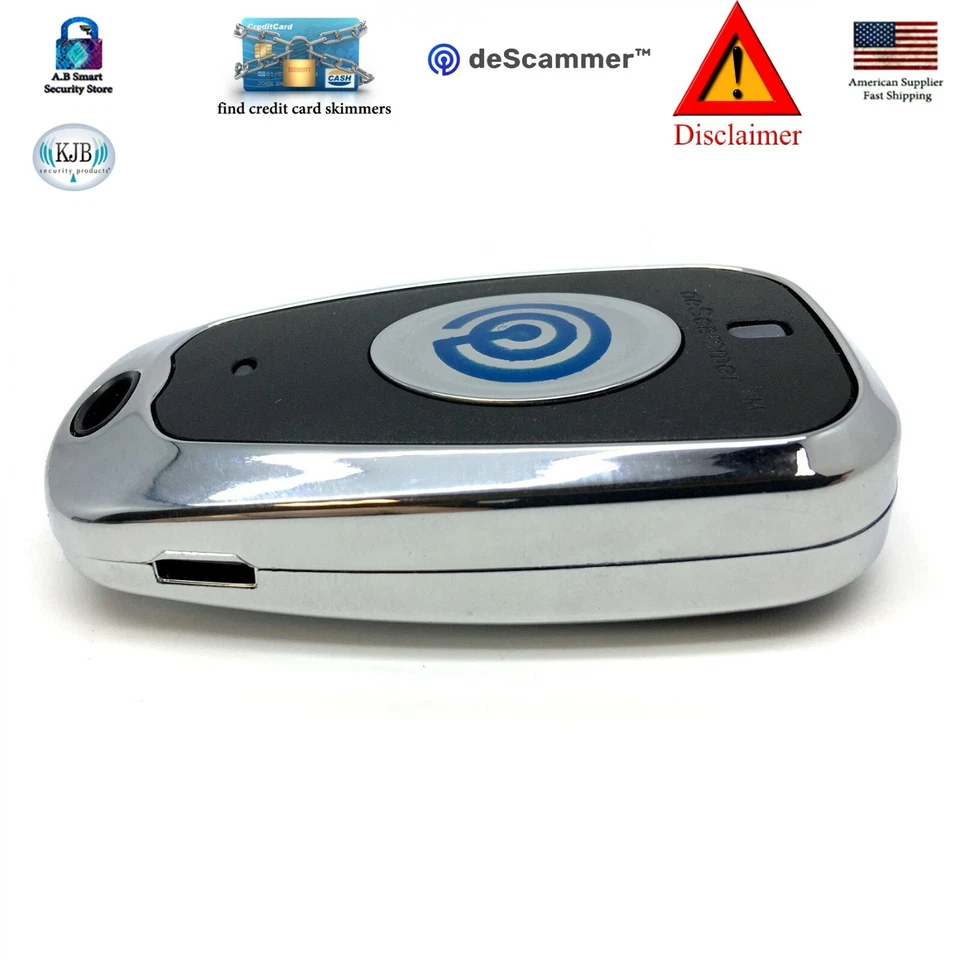 KJB One Touch Reader Credit Card Skimmer Protection Disclaimer the deScammer Fob - Image 1 of 4