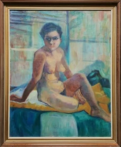 Yetta Kane (1923-2018) SUPERB FEMALE NUDE STUDY OIL PORTRAIT PAINTING Circa 1950 - Picture 1 of 11