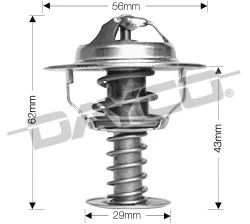DAYCO THERMOSTAT for TOYOTA RAV-4 10/03-01/13 2.4L 2AZFE ACA22/23/33/38R RAV4 - Image 1 of 1