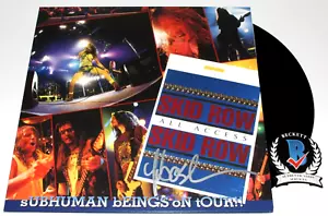 SEBASTIAN BACH SIGNED SKID ROW SUBHUMAN BEINGS ON TOUR VINYL RECORD BECKETT COA - Picture 1 of 4