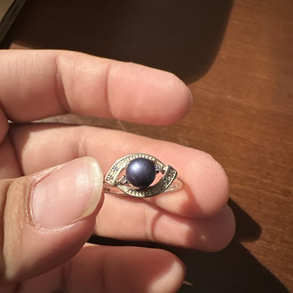 Anillo de moda de circonita cúbica de circonita cúbica de plata de ley 925 Foto 1 de 1