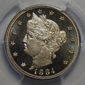 1884 PCGS PR67 CAMEO LIBERTY NICKEL - Picture 1 of 4