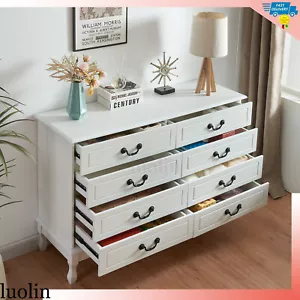 8 Drawers Dresser Storage Organizer Bedroom Cabinet Living Room Chest of Drawer - Picture 1 of 12