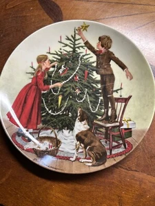 Vintage 1983 Edwin Knowles Weihnachten Sammelteller 8,6 Zoll - Bild 1 von 3