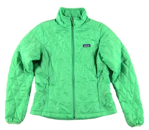 Patagonia Prima Loft Bright Green Yellow Quilted Lightweight Nano Puff Jacket S - Picture 1 of 7