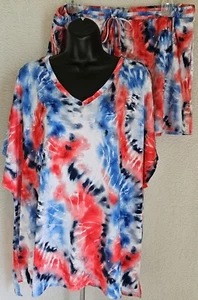 Secret Treasures Womens Lounge Sleep Set Size 3X 22W/24W Red White Blue NEW - Picture 1 of 24