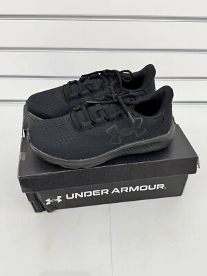 Under Armour Charged Pursuit 3 Big Logo Women Sneakers Black Mesh Upper Sz 7 NIB - Image 1 of 4
