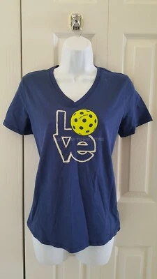 Life is Good Women's Blue Pickleball T-shirt "I LOVE PICKLEBALL" - Image 1 of 4