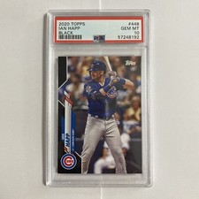 2020 Topps Ian Happ Black SP /69 Chicago Cubs 448  - PSA 10 Gem Mint
