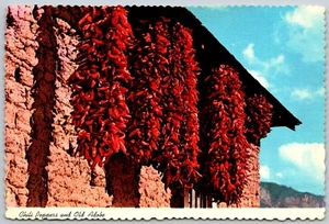 Postal Nuevo México Chiles y Antiguo Adobe Suroeste - Imagen 1 de 2