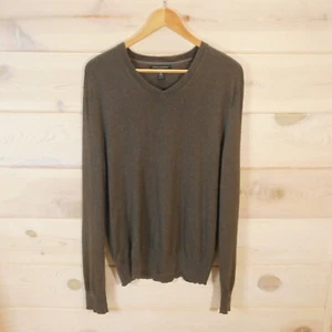 Banana Republic Pullover Herren M olivbraun Pulli Luxus Seidenmischung V-Ausschnitt - Bild 1 von 10