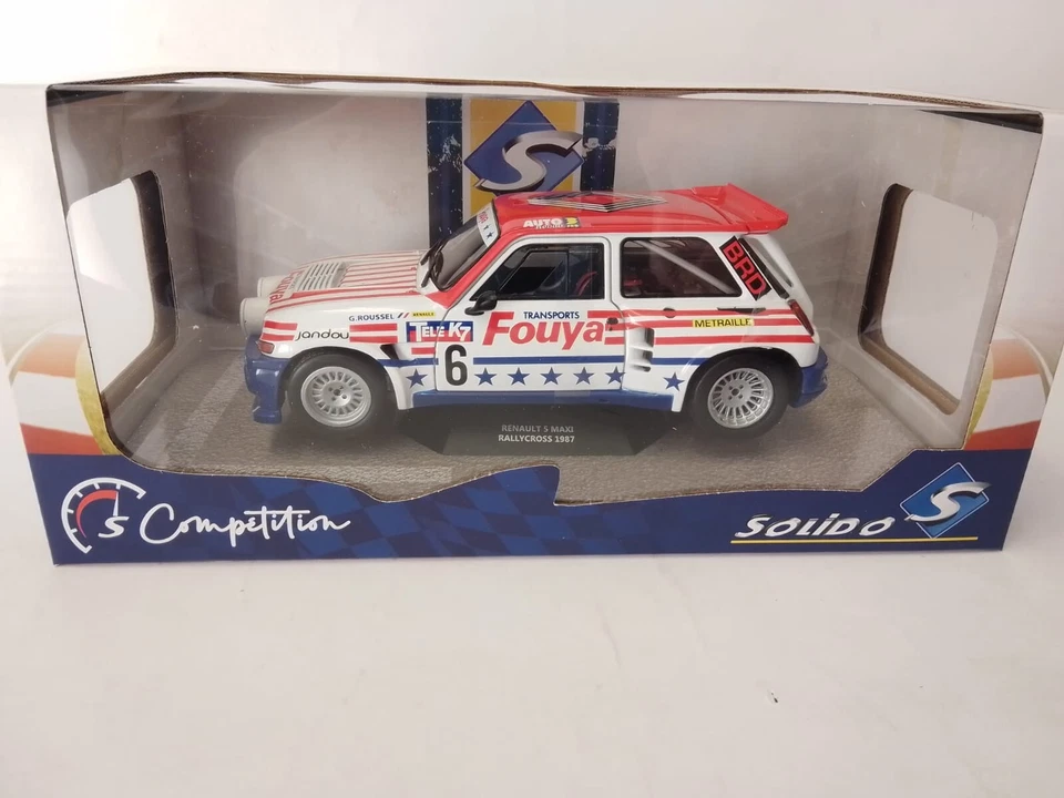 Solido Renault 5 Maxi Tusbo #6 Roussel Rally Cross 1987 1/18 S1804706 - Immagine 1 di 3