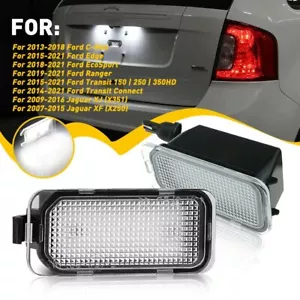2x LED License Plate Light Tag Lamp For Ford Edge Ranger Transit C-Max Jaguar XJ - Foto 1 di 12