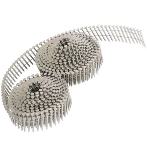 1200Pcs 1-1/4” ×.09” Stainless Steel Ring Shank Siding Nails 15 Degree Wire Coil - Picture 1 of 13