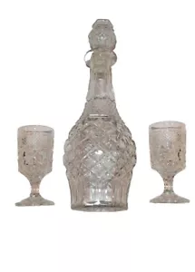 Decanter vetro Wexford ancoraggio vintage 2 bicchieri tappo originale - Foto 1 di 13
