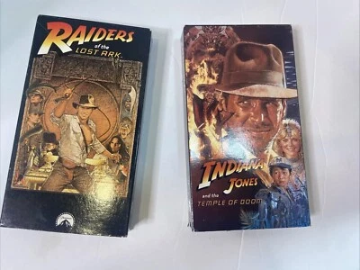 VHS Indiana Jones  Raiders And Temple Of Doom Non Rentals Excellent Condition - Image 1 of 4