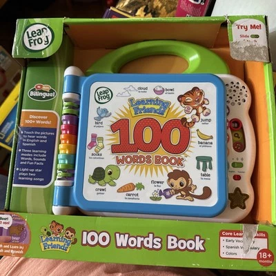 Leapfrog Bilingual 100 Words Book for Toddlers - English & Spanish Learning Toy - Image 1 of 4