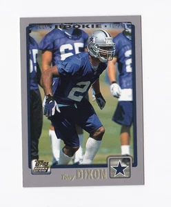 2001 Topps #355 Tony Dixon RC Dallas Cowboys Alabama Crimson Tide - Imagen 1 de 2