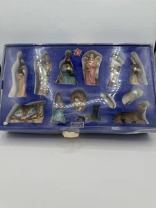 13 teilige Porzellan Krippe Vintage Weihnachten in Box Vintage - Bild 1 von 5