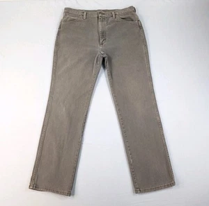 Vintage Wrangler Jeans Adult 35x31 Brown Slim Cowboy Cut 936KCL Made in USA* - Picture 1 of 16