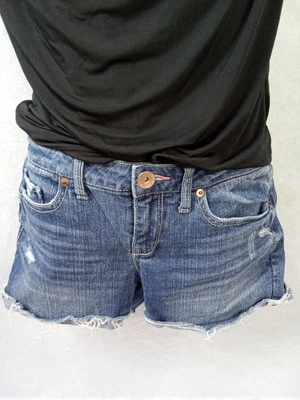 Aeropostale Womens Cut Off Shorts Size 5/6 Distressed denim y2k - Image 1 of 4