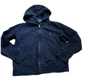 Polo Ralph Lauren Boys Cotton Full Hoodie Jacket Size Small (8) Blue - Picture 1 of 5